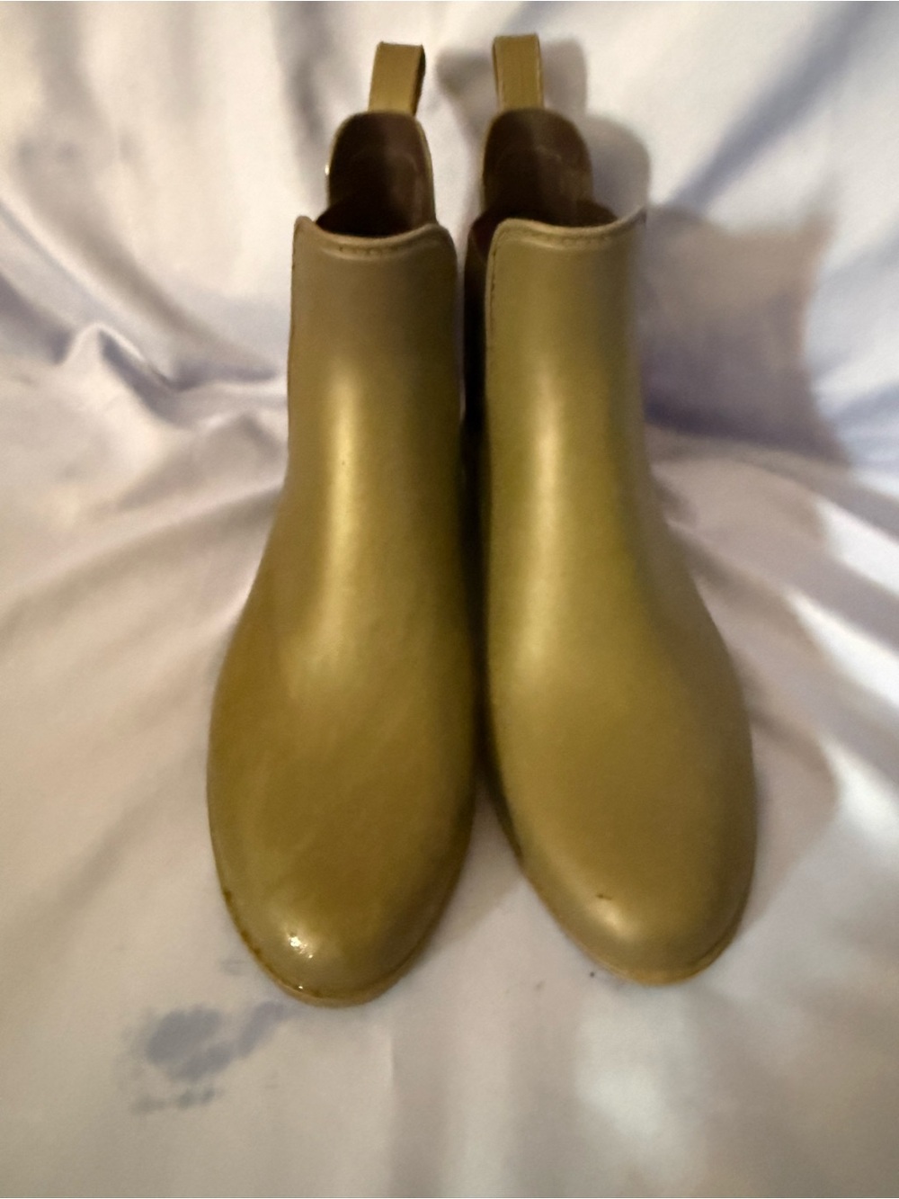 Women's Olive Green Chelsea Rain Booties